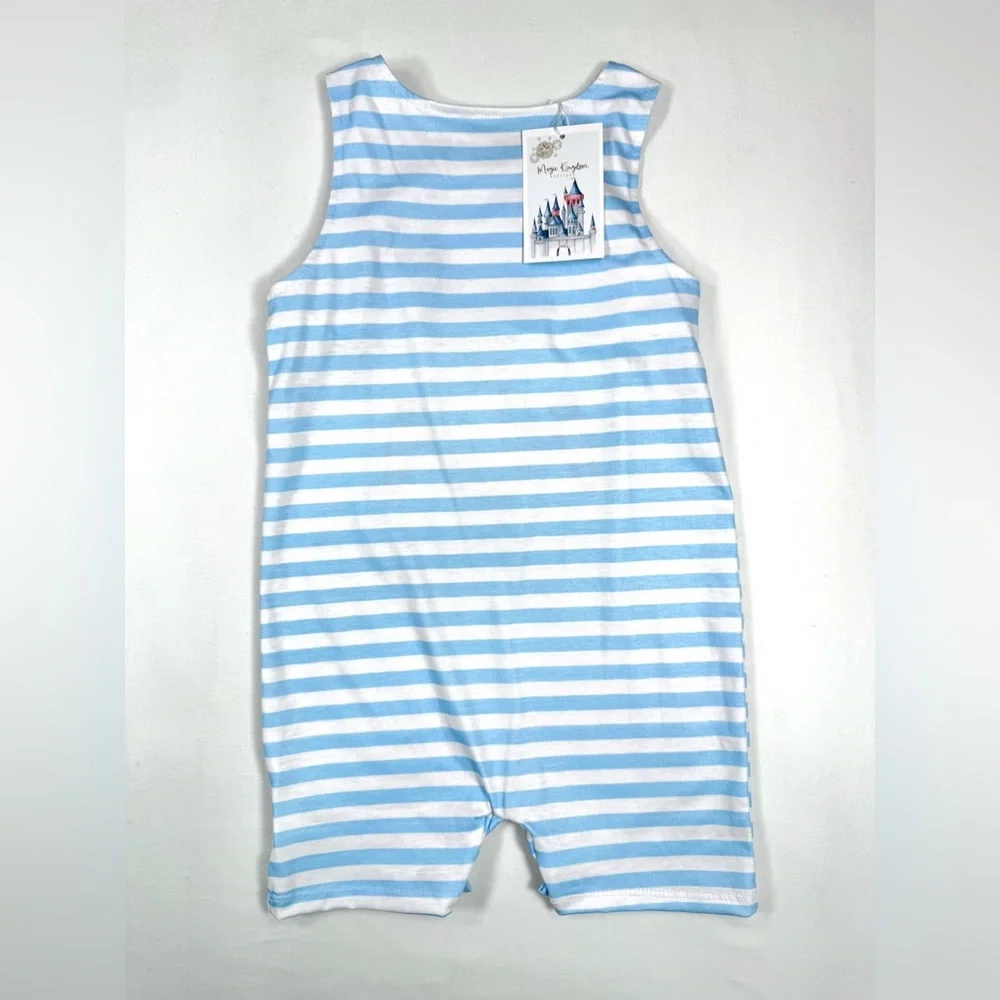 NWT MAGIC KINGDOM BOUTIQUE Toddler Peter‎ Rabbit Striped Romper Playsuit Size 3T - Picture 2 of 10